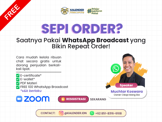 SEPI ORDER? SAATNYA PAKAI WHATSAPP BROADCAST YANG BIKIN REPEAT ORDER!