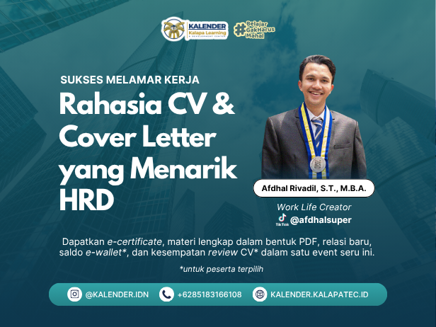 SUKSES MELAMAR KERJA: RAHASIA CV & COVER LETTER YANG MENARIK HRD